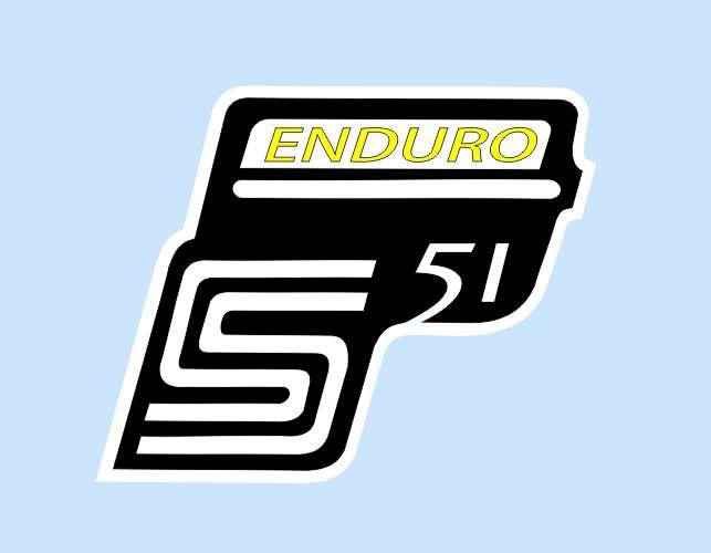 MOTOMAX, s.r.o. Nálepka skříňky SIMSON ENDURO žlutá  *M