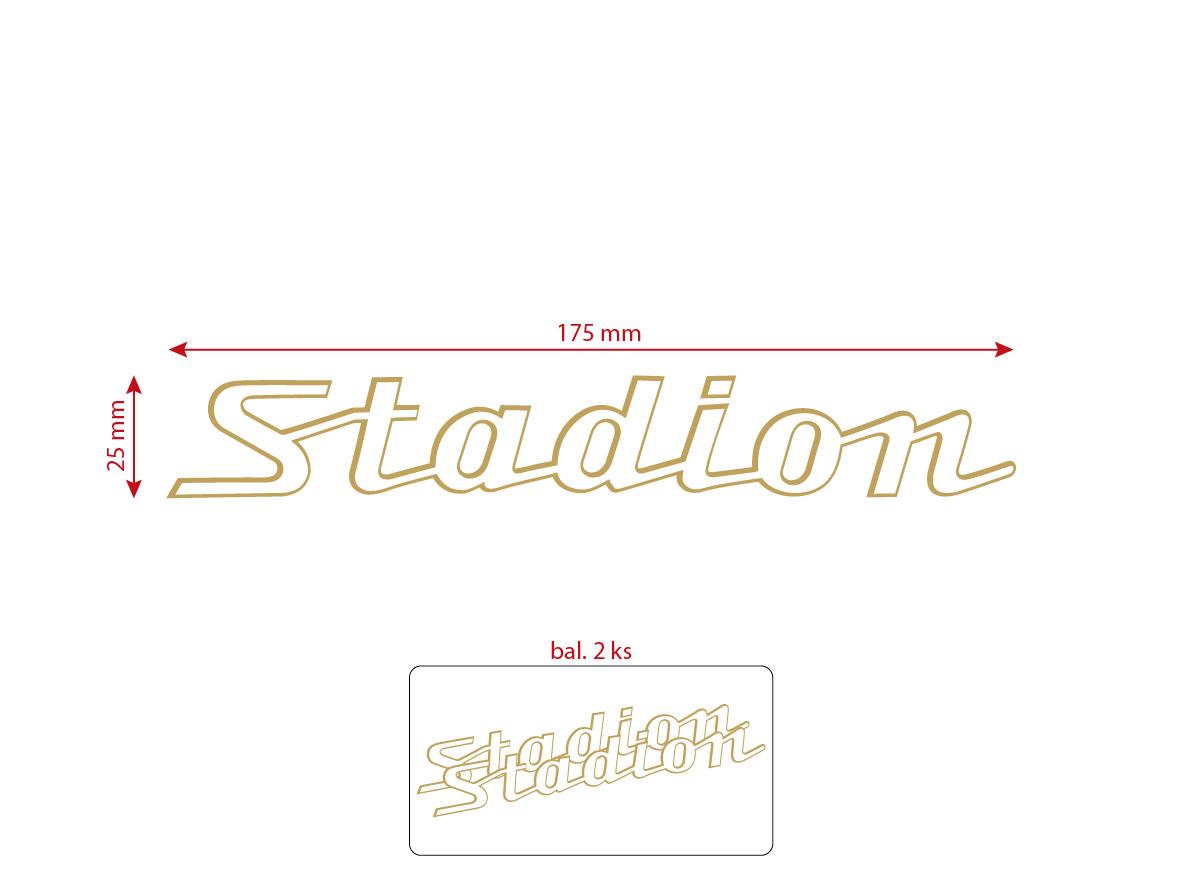 MOTOMAX, s.r.o. Nálepka STADION - bílá 2ks  *M
