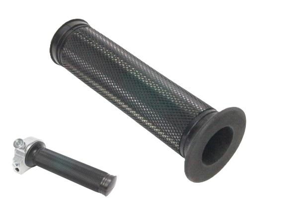 MOTOMAX, s.r.o. Návlek plynu rychlopalu SPORT rovný zaslepený (černý) *M