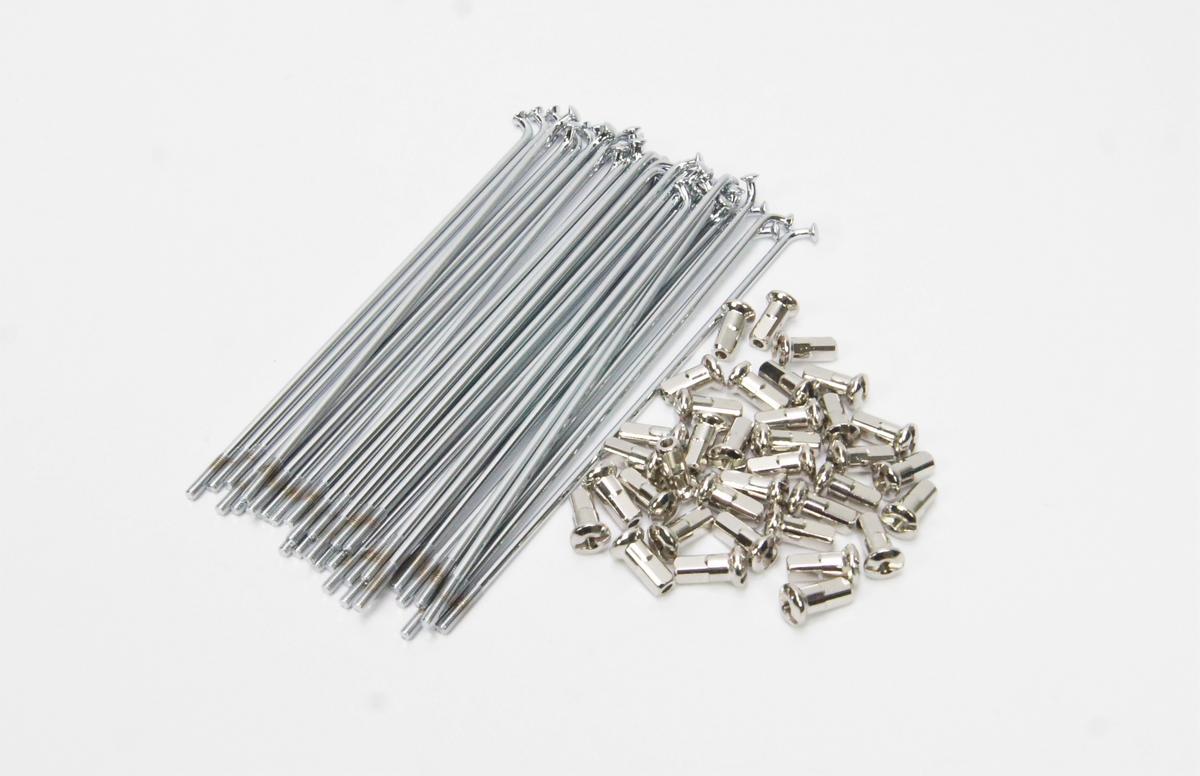 Ostatní Paprsek / výplet M3 x 145 chrom + M3 D-5,8/8,7 x 14mm JAWA 50 - 555, 05, 20, 21, 23  (sada 36ks)