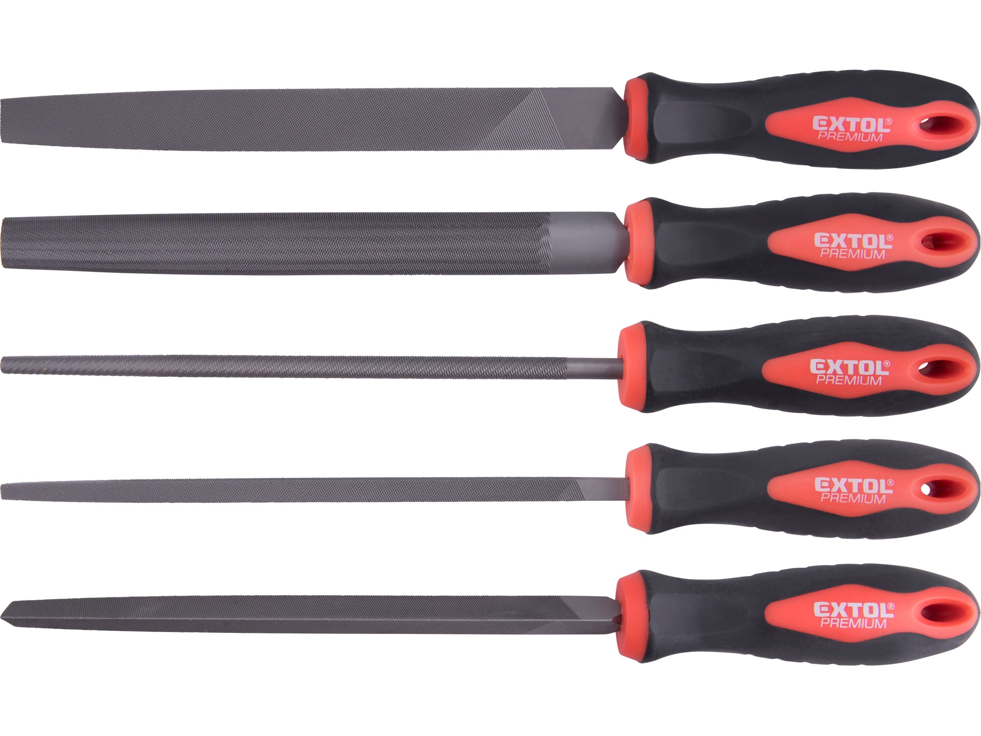 Ostatní Pilníky, sada 5ks, 200mm, sek 2 EXTOL PREMIUM