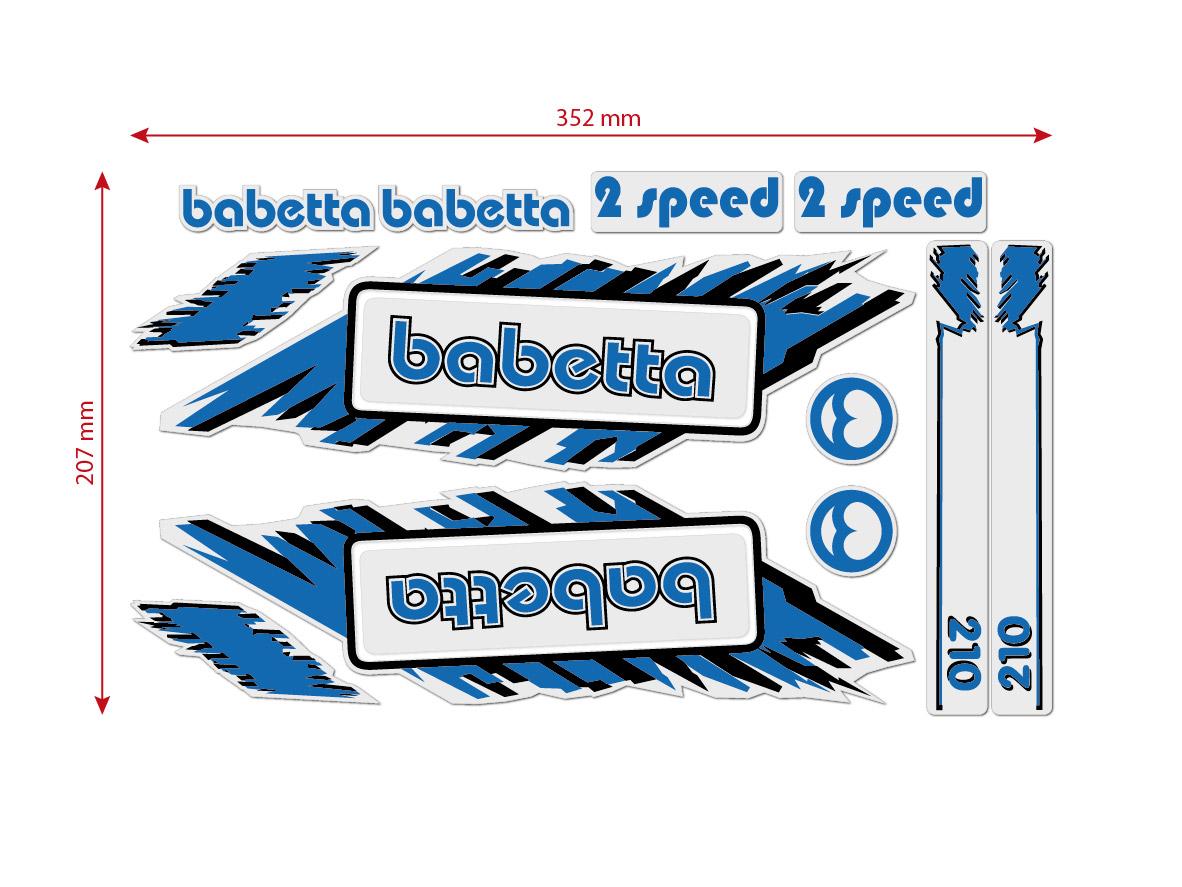MOTOMAX, s.r.o. Sada nálepek BABETTA modrá  *M
