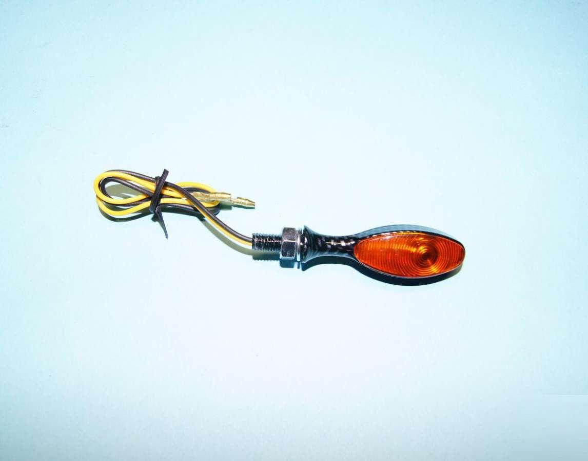 Ostatní Směrovka slza MINI l-46mm kov carbon 1ks