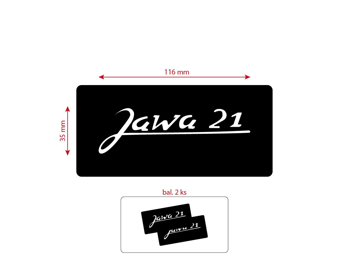 MOTOMAX, s.r.o. Šablona k nástřiku JAWA 21 2ks  *M