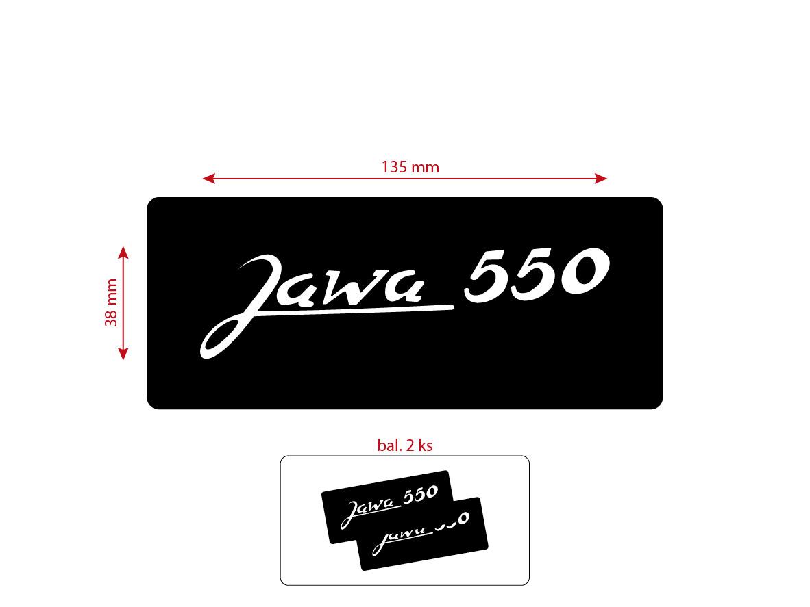 MOTOMAX, s.r.o. Šablona k nástřiku JAWA 550 2ks  *M
