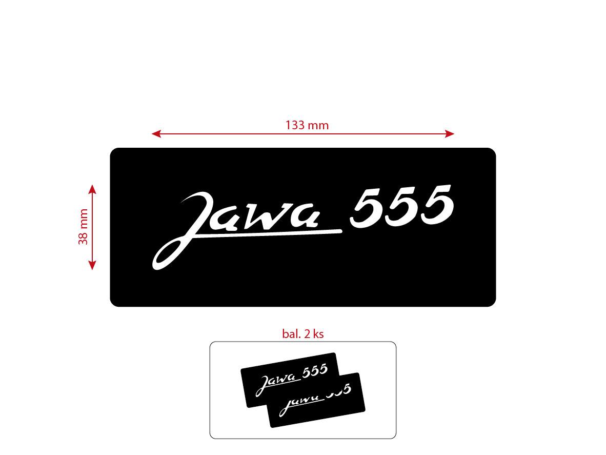 MOTOMAX, s.r.o. Šablona k nástřiku JAWA 555 2ks  *M