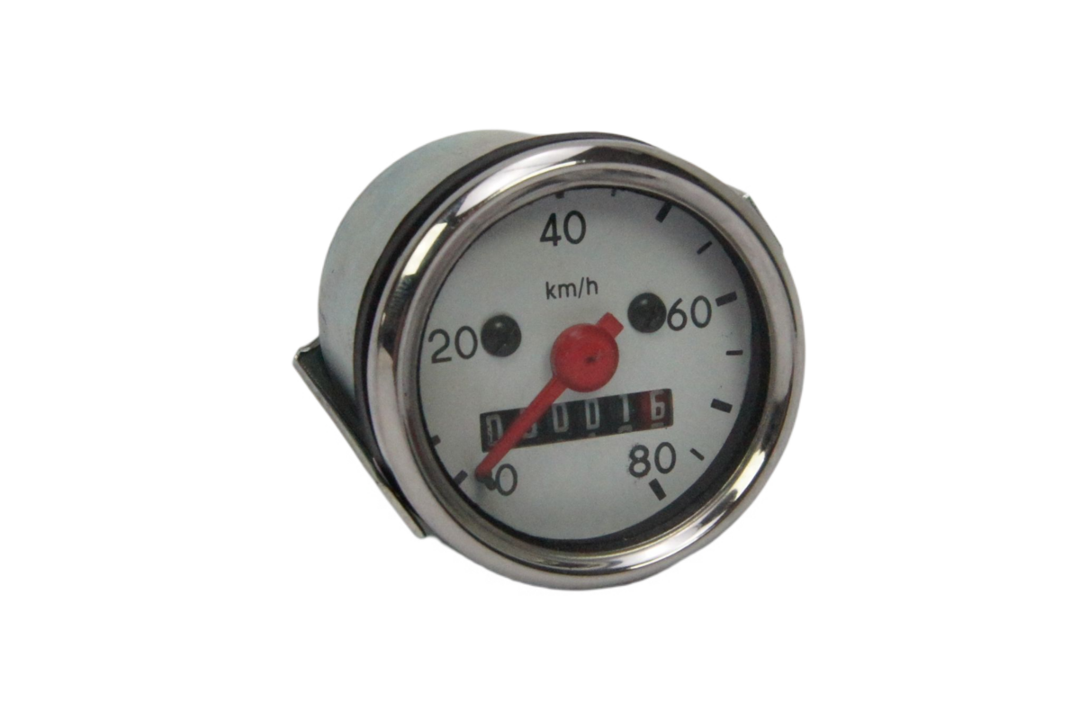 Ostatní Tachometr 80km/h s podsvícením BABETTA - bílý ciferník