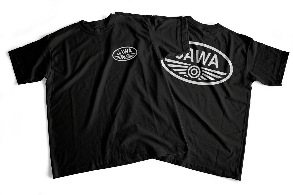 Ostatní Tričko s potiskem JAWA - 4XL černé