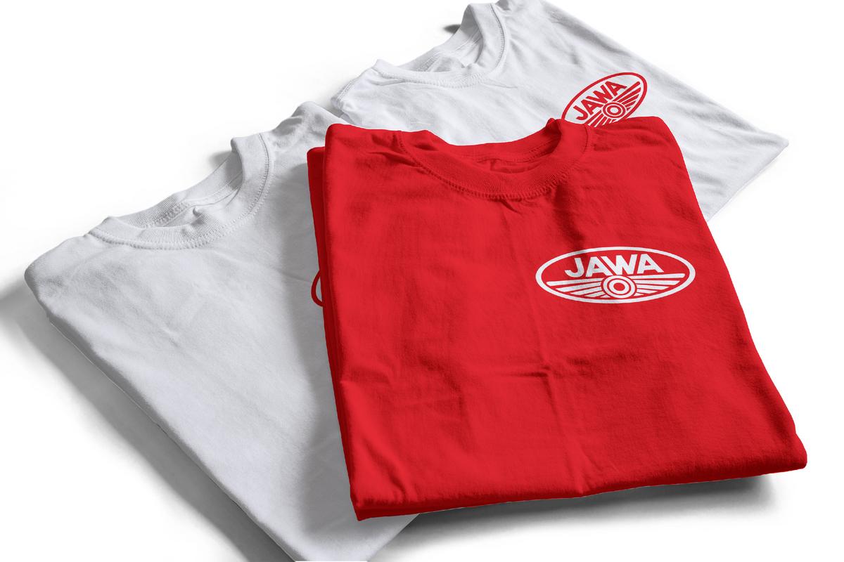 Ostatní Tričko s potiskem JAWA - S červené