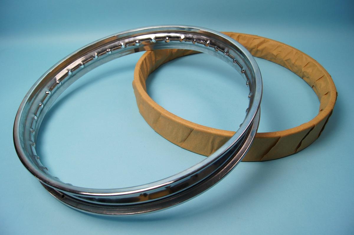 Ostatní Ráfek 1,60 x 19 chrom JAWA Pérák, ČZ - T, C