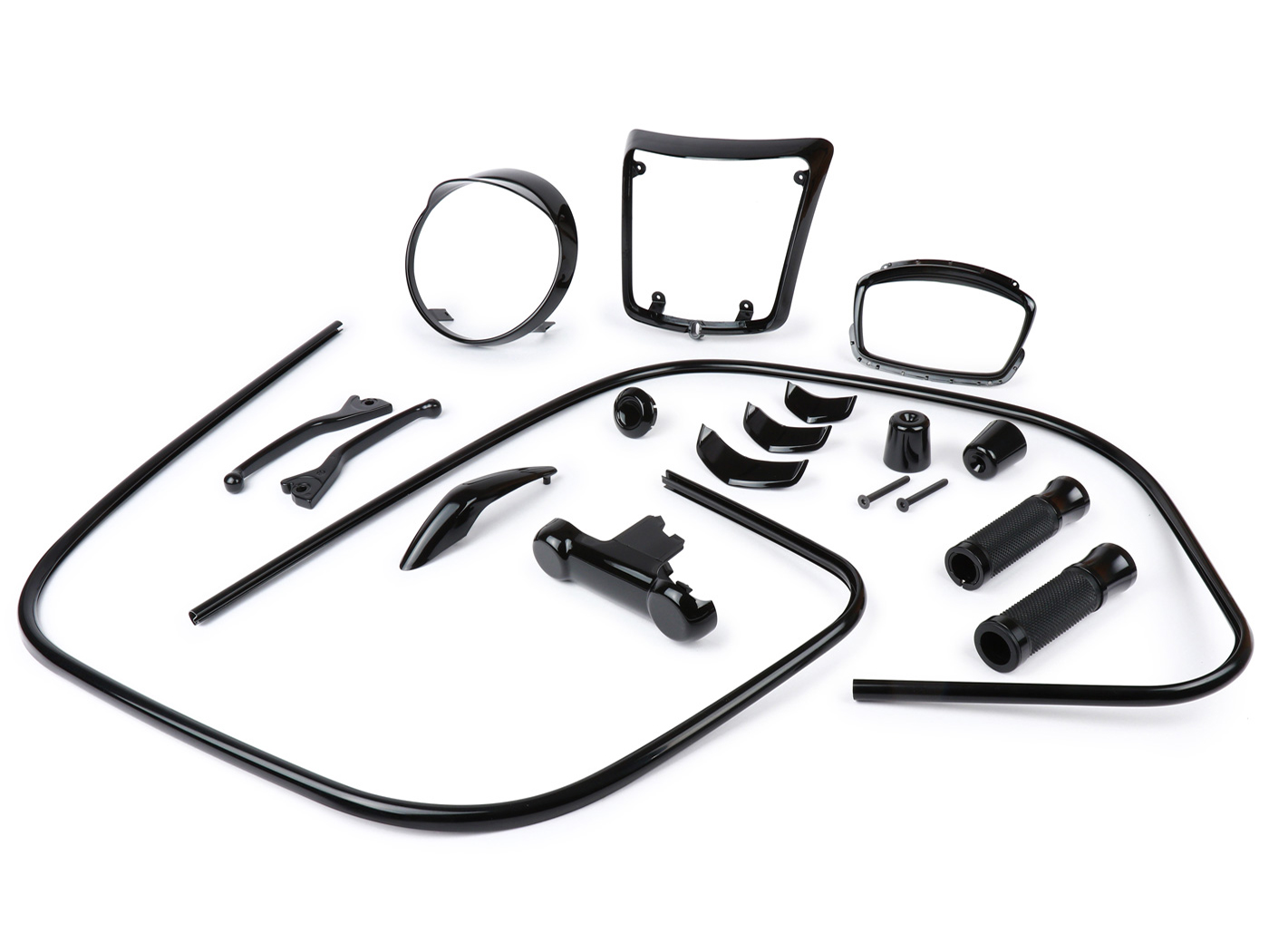 Stylingový kit Moto Nostra „Black Collection“ v lesklé černé pro Vespa GTS 300 Super HPE Supertech, Vespa GTS 125 Super Supertech MN7301GB