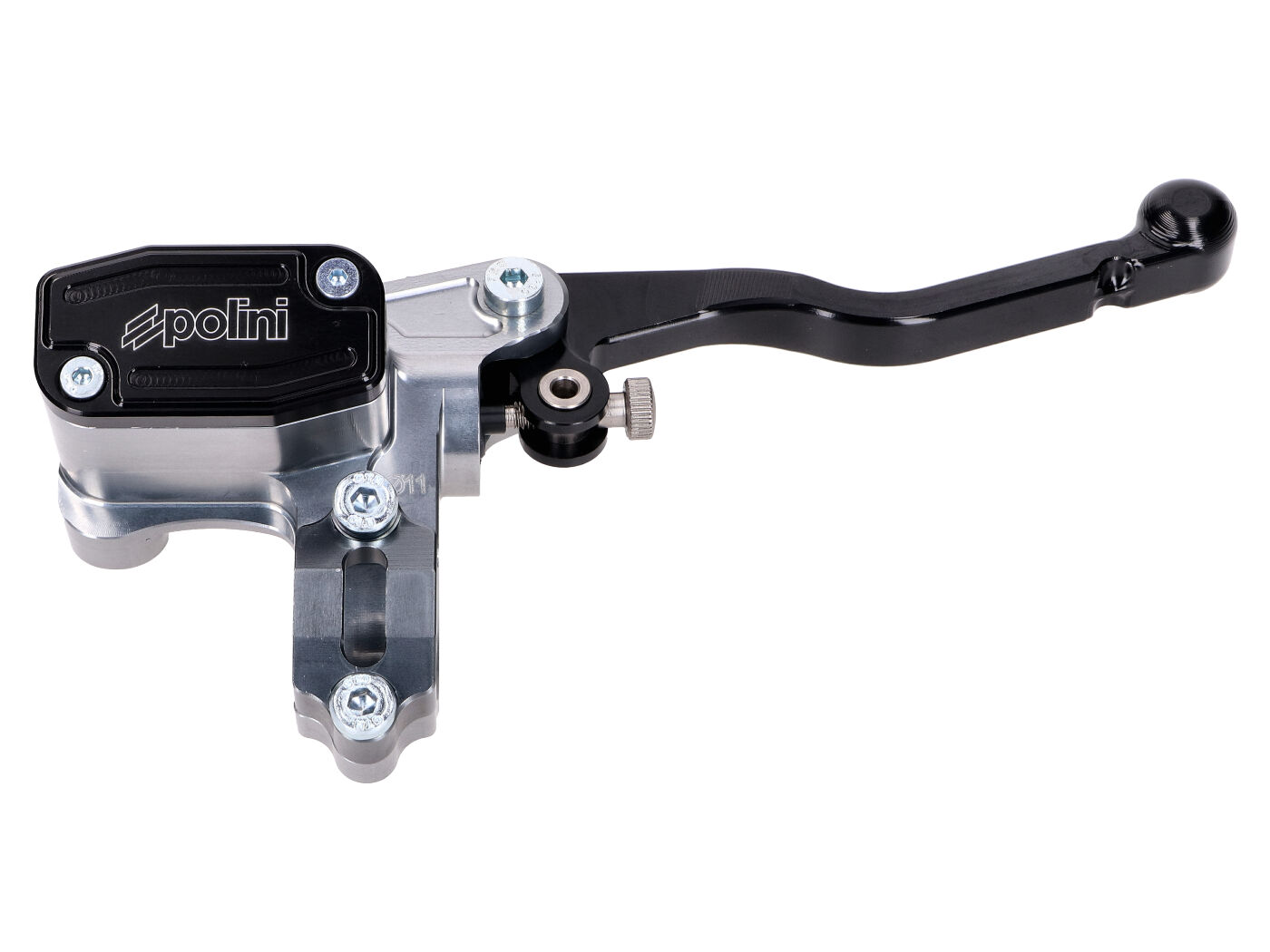 Brzdová pumpa / brzdový válec Polini přední (pravý) pístek D=11 mm s brzdovou páčkou pro Yamaha Aerox 50cc LC 2004-, MBK Nitro 50cc LC 1996-, Piaggio Zip 50cc LC 1996- 178.0101