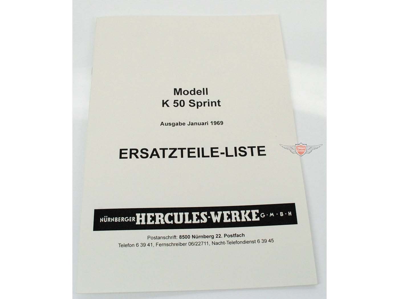 Diverse / Import Katalog dílů Hercules pro K 50 Sprint MG00086193