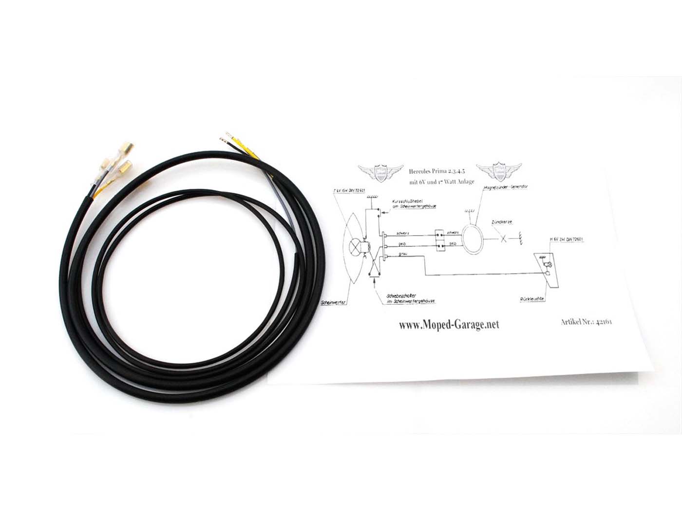 MOGA Kabelový svazek 6V 17W černý pro Hercules Prima 2, 3, 4, 5 MG00042161
