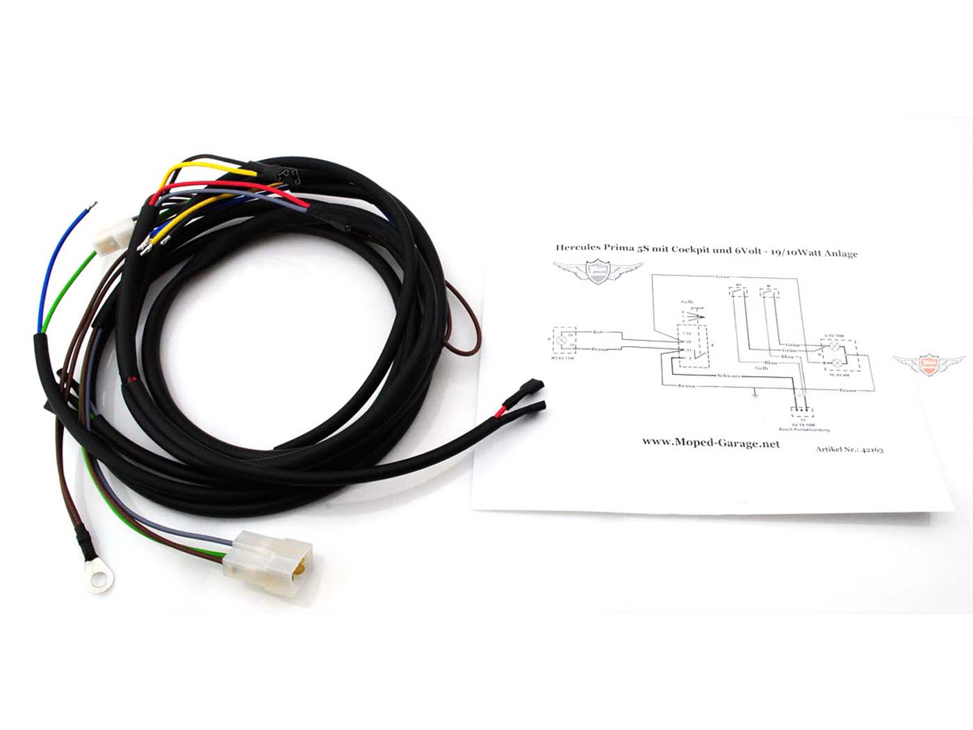 Diverse / Import Kabelový svazek 6 V 19/10 W černý pro Hercules, Prima 5S MG00042163