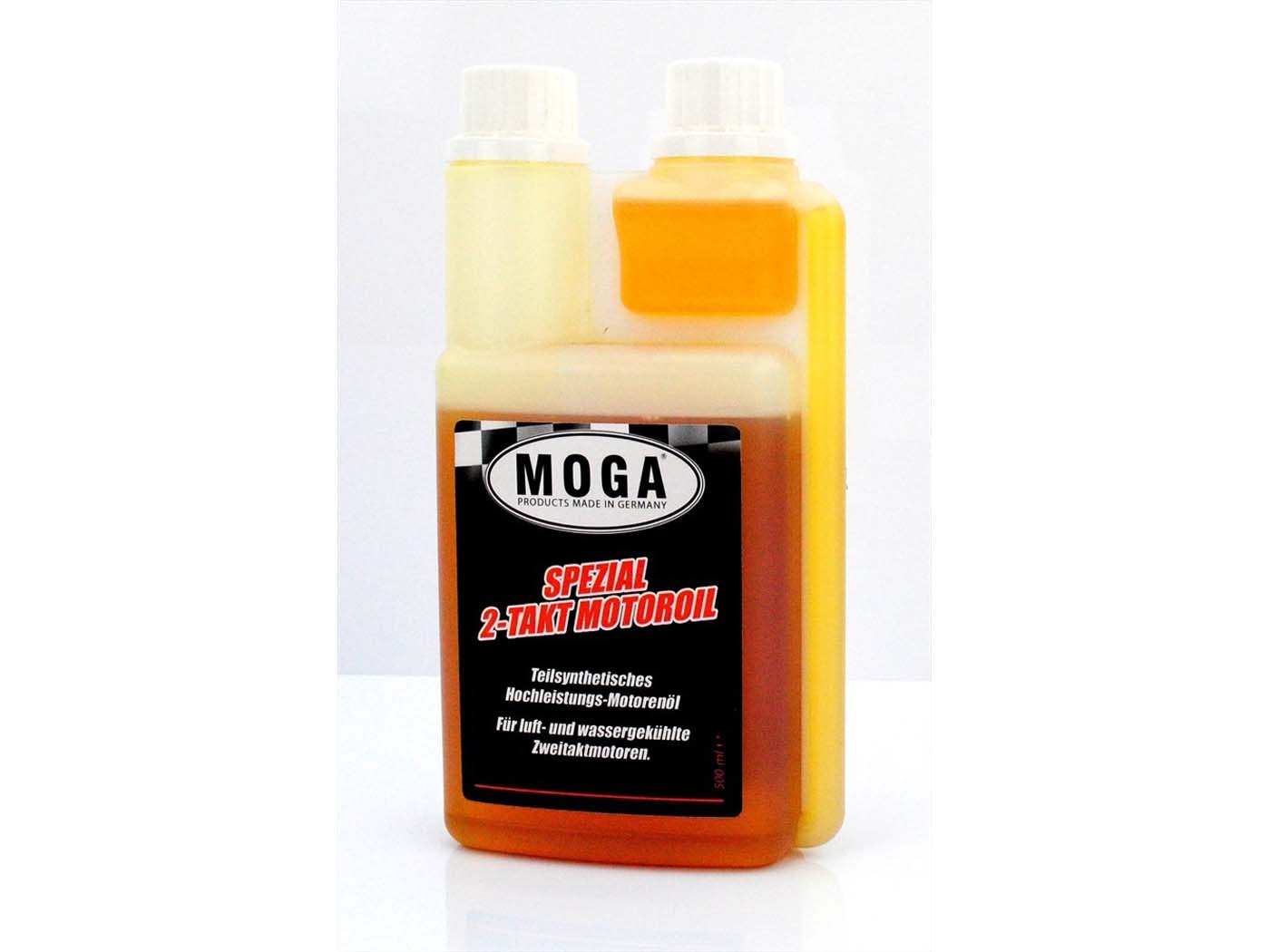 Motorový olej MOGA 500 ml, vysoký 165 mm, široký 90 mm, hluboký 45 mm pro moped mokick MG00065251