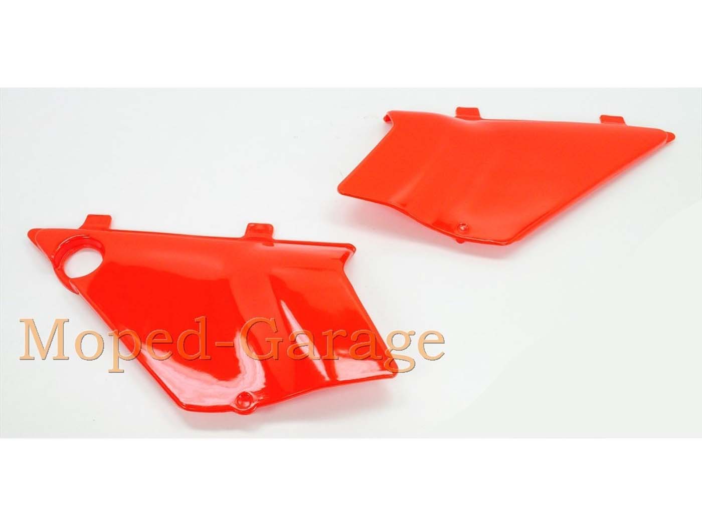 Diverse / Import Boční kryty z červeného plastu, 2 kusy, pro Honda MT 50, 80 MG00073451