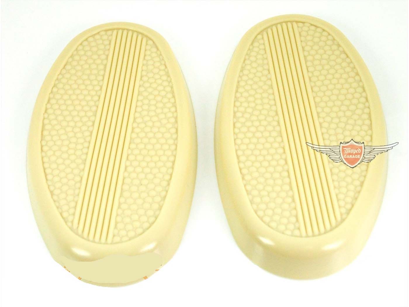 Diverse / Import Kolenní polštářky krémově bílé, 2 kusy, pro Kreidler, Florett Eiertank Super 4, 5, TS Mokick moped MG00071210