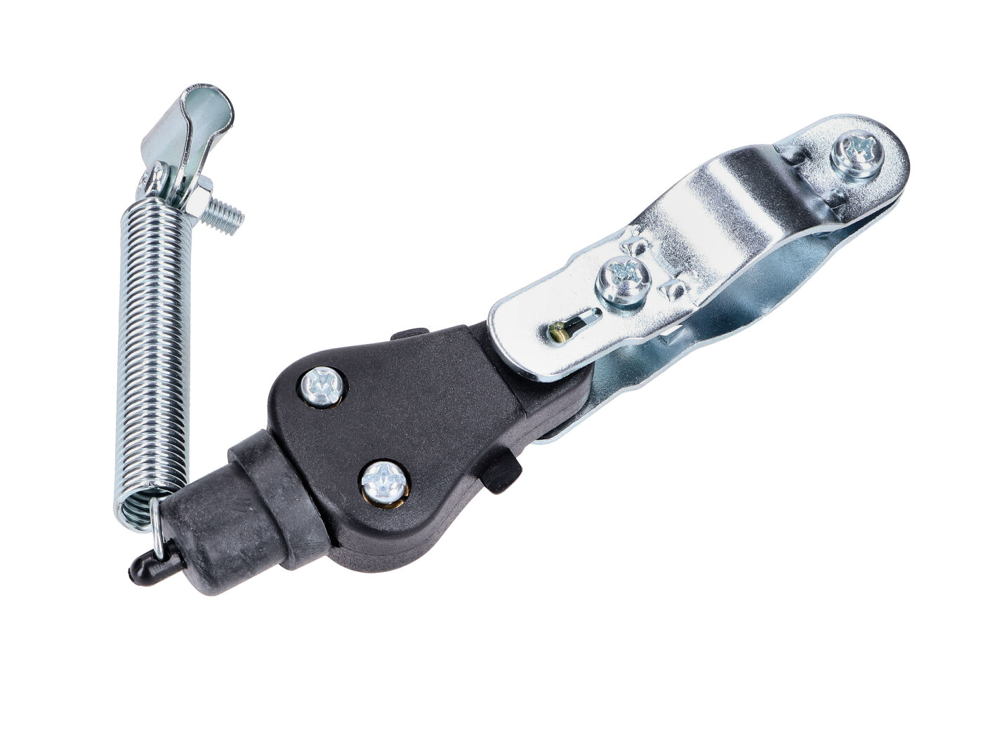 Spínač brzdového světla Goebel zadní s držákem a pružinou pro Kreidler Flory MF, MP, Yamaha, Honda, Kawasaki, Suzuki moped, moped MG00005415