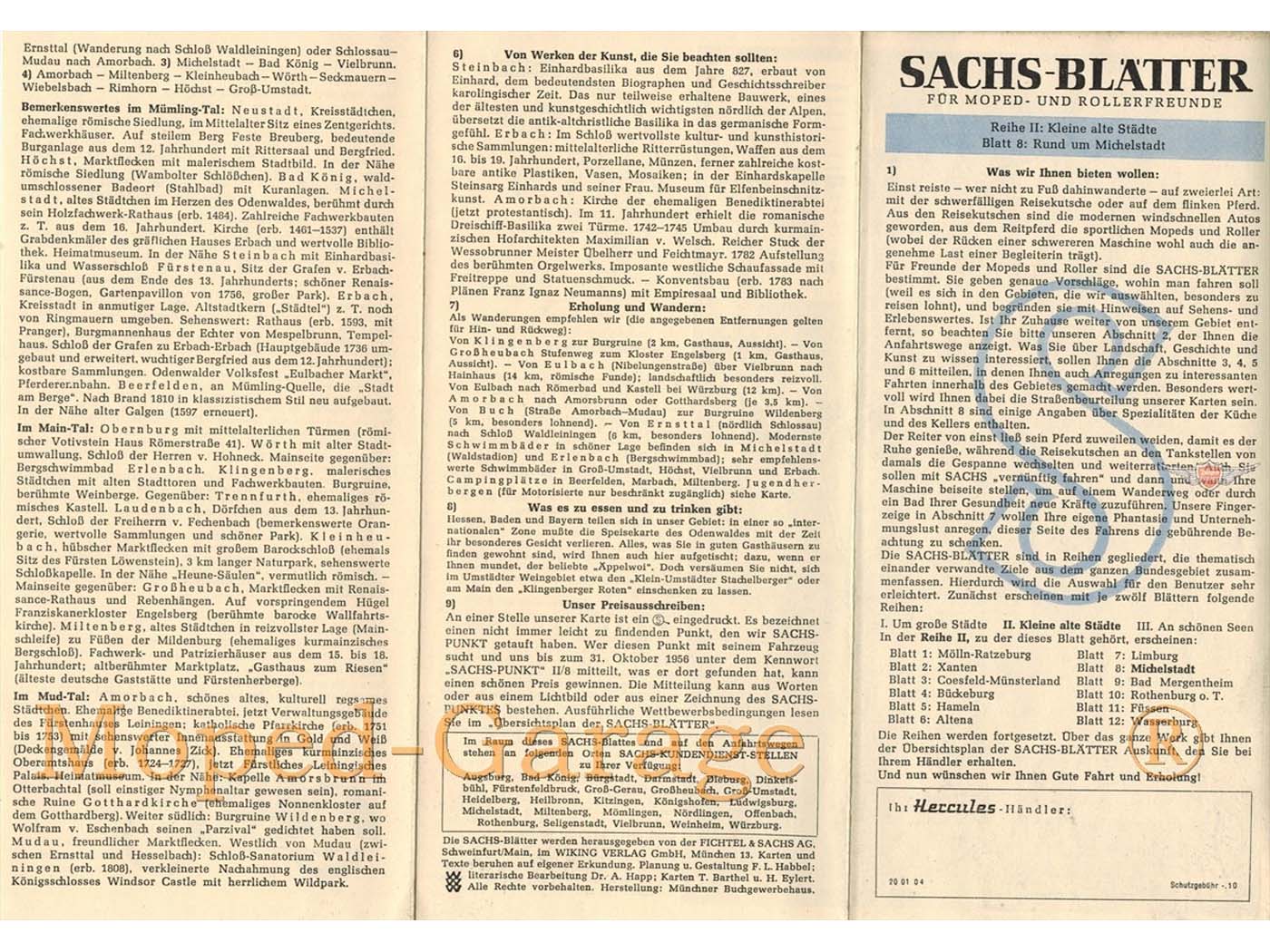 Diverse / Import Reklama na Moped Miele, Hercules, Rixe MG00008692