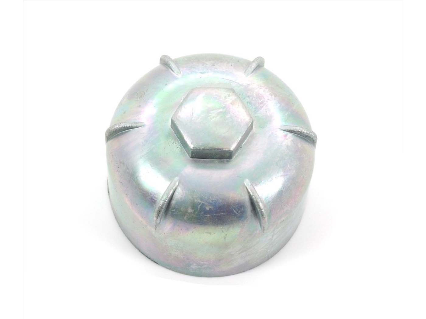 Diverse / Import Víčko plovákové komory Bing, kovové stříbrné, pro Kreidler Florett, Zündapp M 25, 50, Puch, Hercules MG00006709