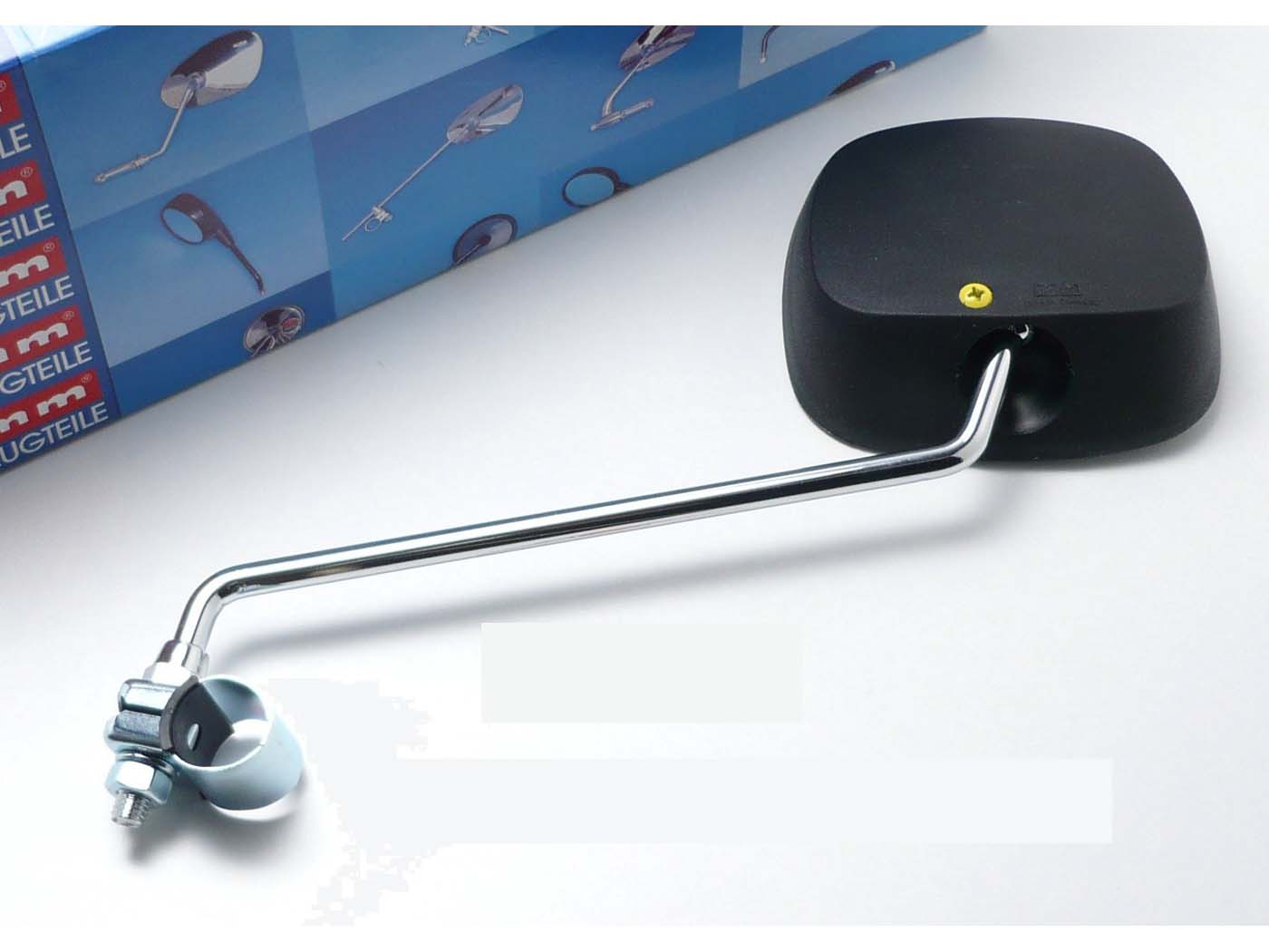 Zrcátko bumm s objímkou na chromované řídítko pro Zündapp, Kreidler, Hercules, DKW, Puch, KTM MG00000113