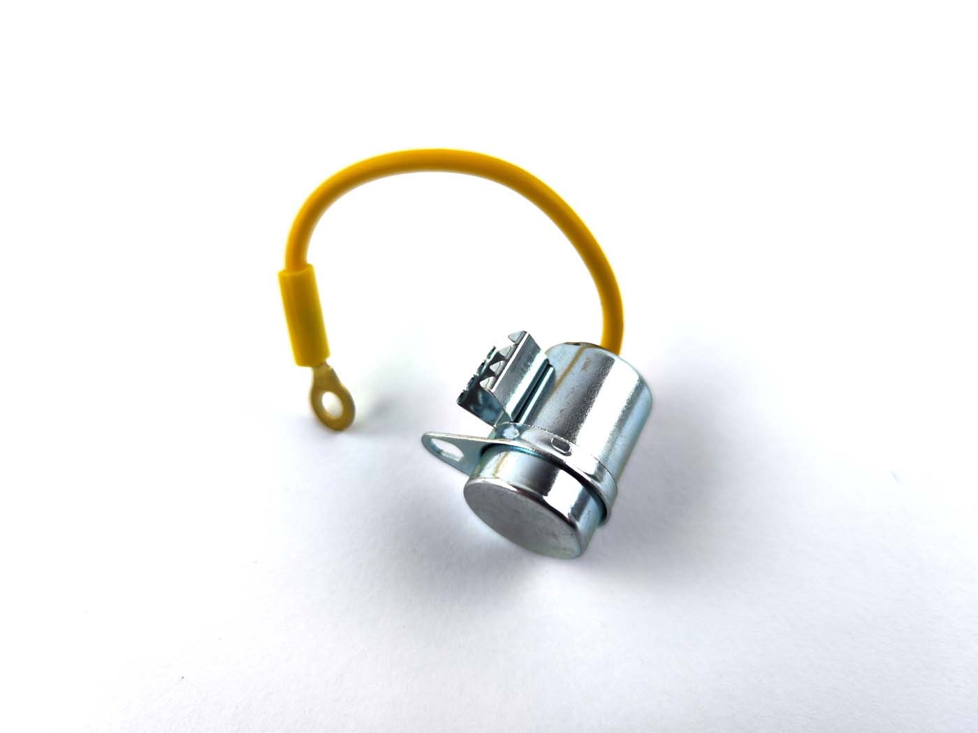 Diverse / Import Kovový kondenzátor se žlutým kabelem pro Piaggio, Vespa, Ciao, Si, Citta, Bravo MG00004170