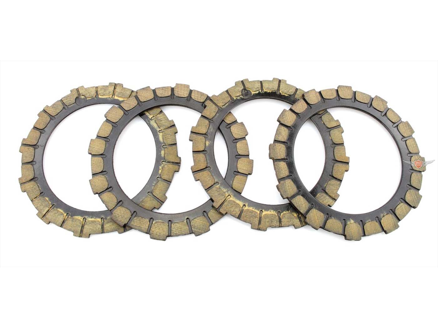 Diverse / Import Sada spojkových lamel 4 kusy pro Simson S 51, 53, 70, 83, SR 50, 80, Schwalbe KR 51/2 MG00621163