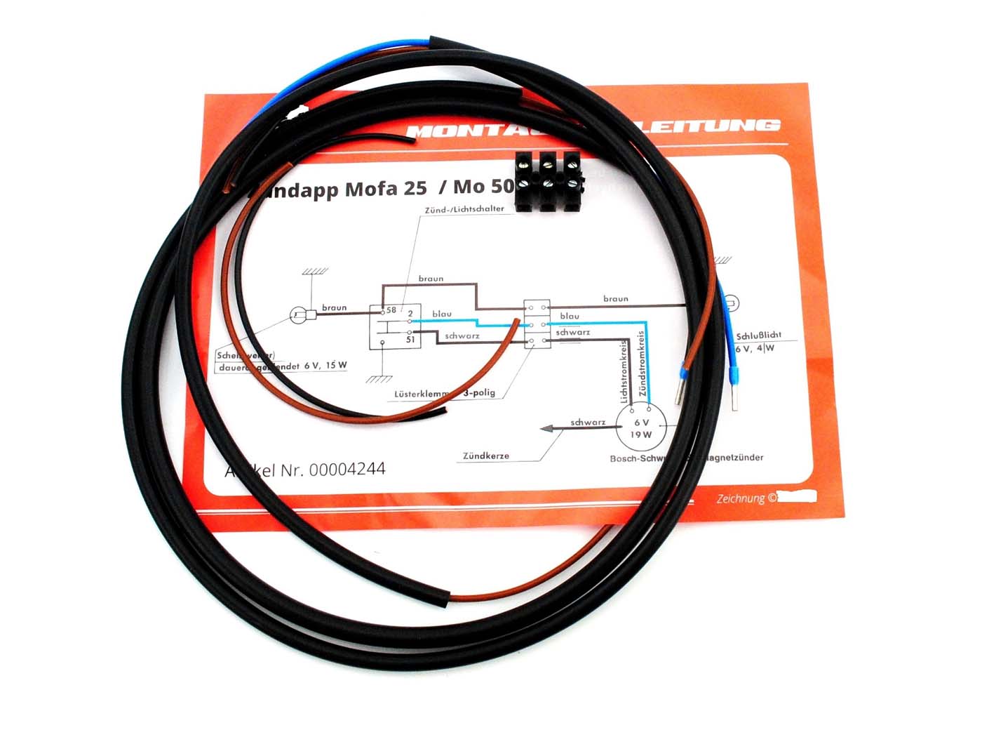 Kabelový svazek Goebel černý pro Zündapp, Bergsteiger M 25, 50, Moped, Moped MG00004244