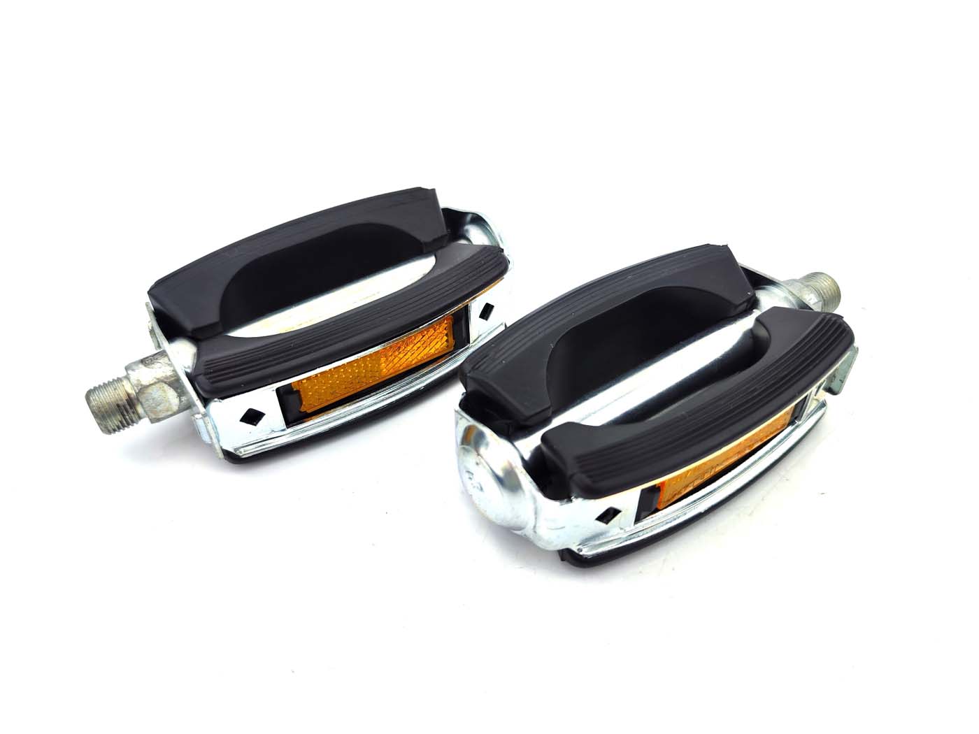 Diverse / Import Pár pedálů 9/16 černé/stříbrné pro Zündapp, Kreidler, Hercules, Puch, DKW, Miele, NSU, Gritzner, Göricke MG00002201