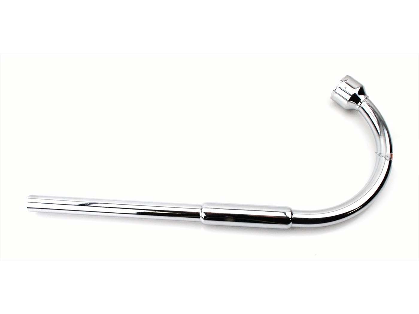 Diverse / Import Výfuková příruba chrom 36 mm připojení na válec, 26 mm připojení výfuku, délka 420 mm pro Zündapp, CS 25 MG00001427