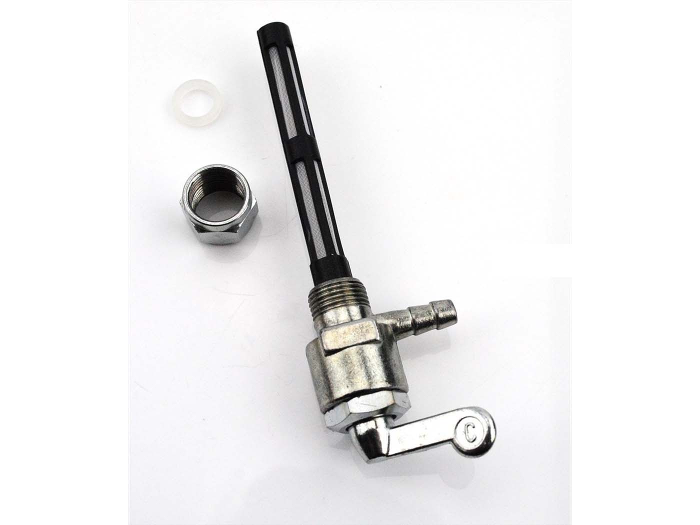 Diverse / Import Palivový kohout kovový černý/stříbrný pro Piaggio Bravo MG00071472