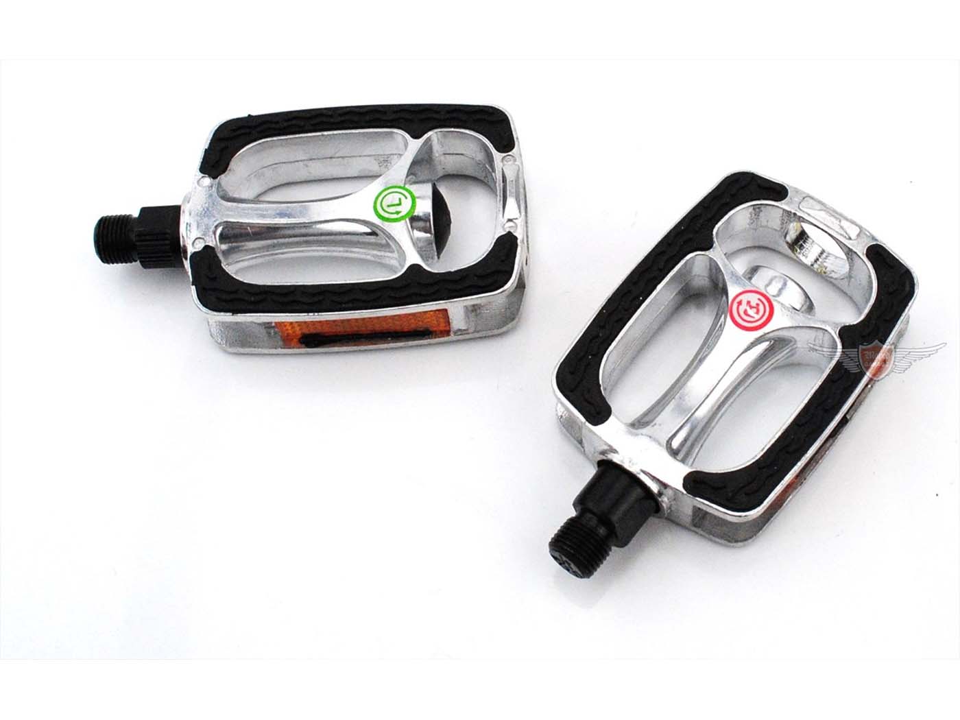 Diverse / Import Pedály hliníkové, černé/stříbrné, pro Zündapp, Kreidler, Hercules, Puch, KTM, DKW, Rixe MG00022230