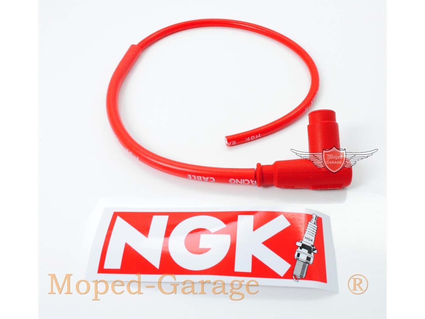 Diverse / Import Zapalovací kabel NGK silikonový červený 5k Ohm pro Yamaha DT 125 R, SR 500 MG00041234