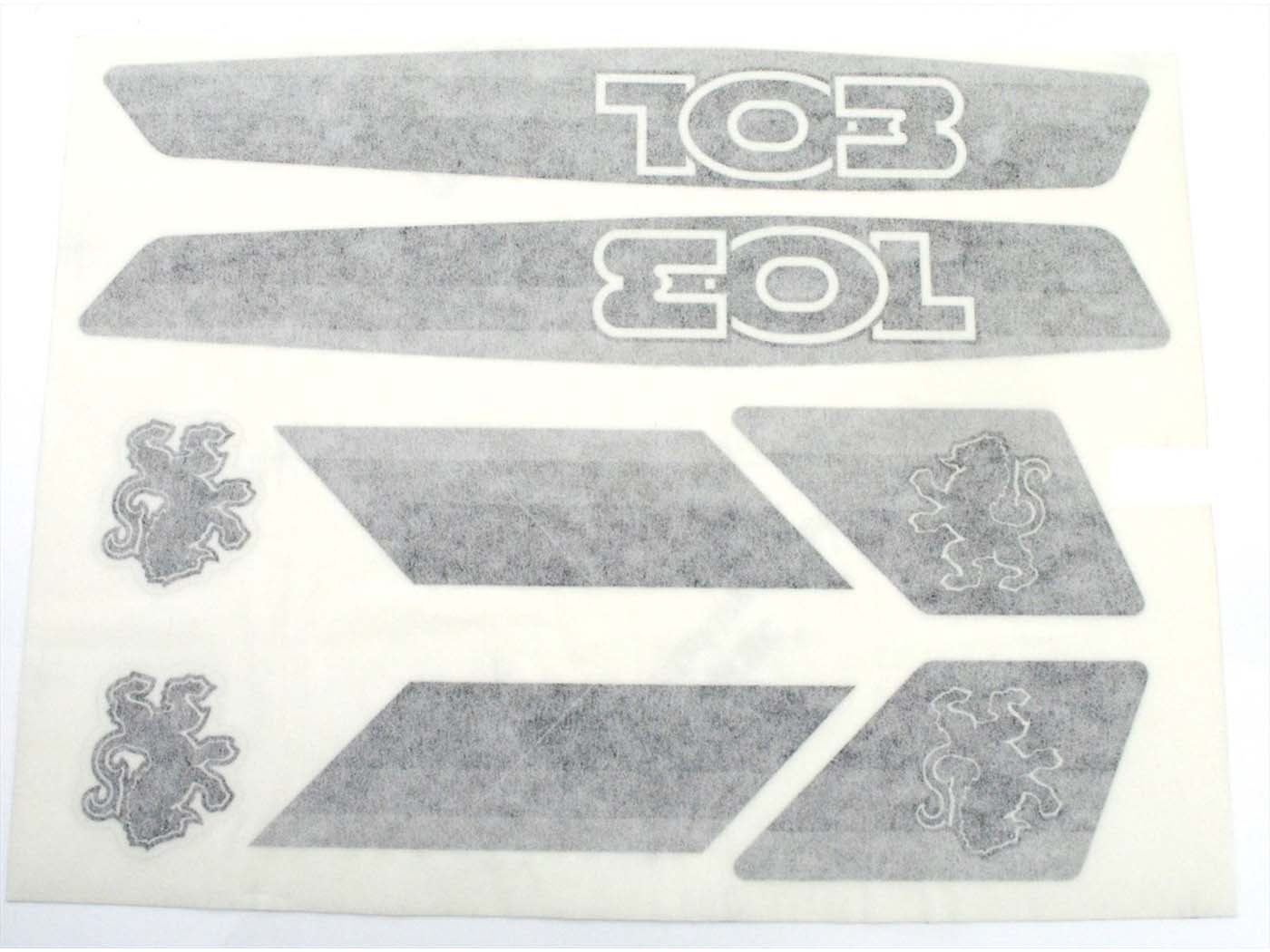 RSM Technologie Sada samolepek 8 kusů šedá pro Peugeot 103 moped moped MG00083483