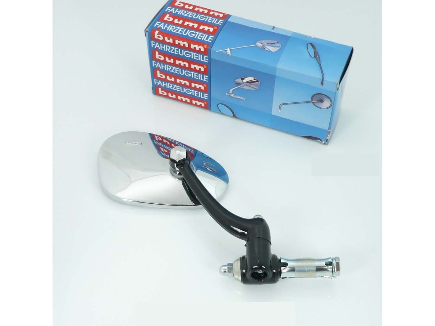 bumm Pravé plastové otočné rameno zrcátka pro skútry Zündapp, Hercules, Kreidler, Miele, DKW, NSU, Gritzner, Puch, Piaggio MG00000130