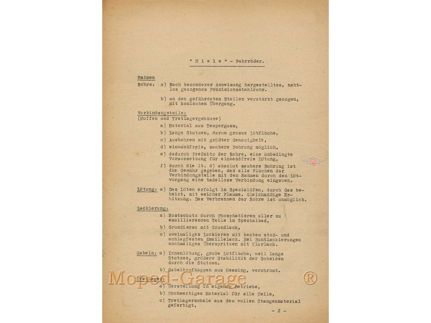 MOGA Reklama na jízdní kolo Miele MG00008689