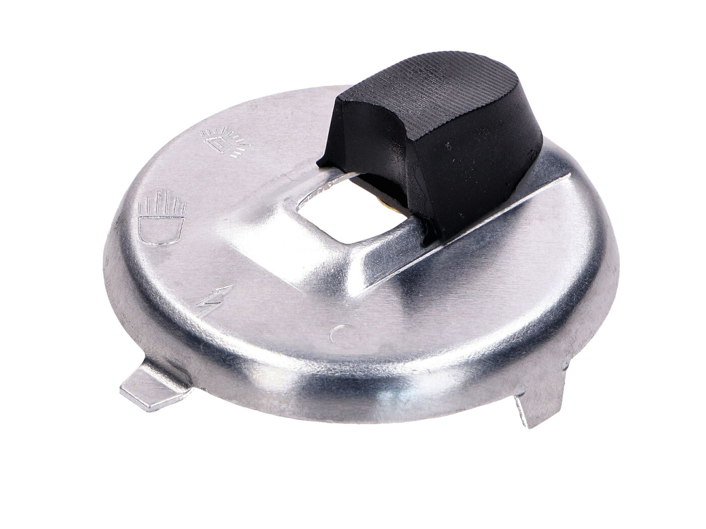 Diverse / Import Kryt zámku zapalování, hliníkový, stříbrný, pro Simson, Duo 4/1, 4/2, KR 51/1, 51/2, SR4-2, SR4-3, SR4-4 MG00054167