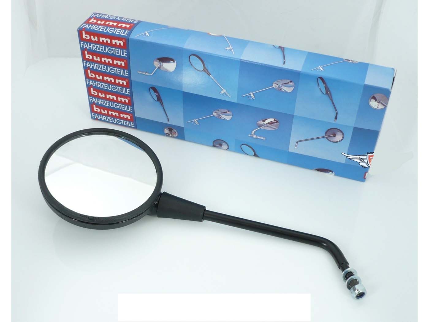 Zrcátko bumm kulaté černé pro Zündapp KS 80 Super, Super Sport, MK, K 50 MG00000120