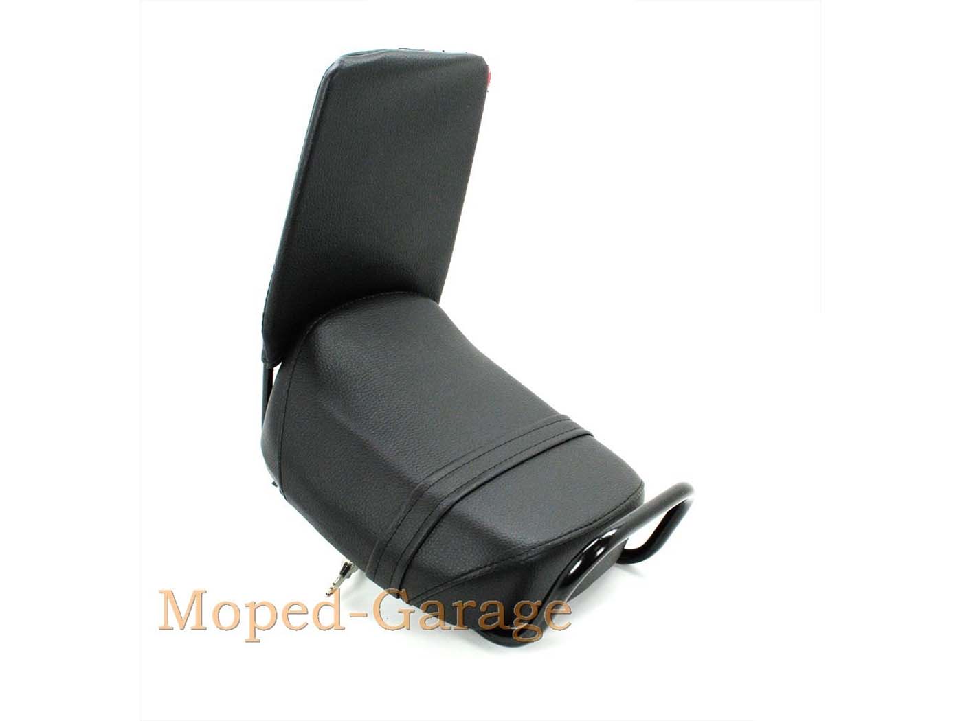 Diverse / Import Černé sedlo 240x270x75mm s opěrkou zad a madlem pro Zündapp, Kreidler, Hercules, Puch, Simson, DKW MG00072177