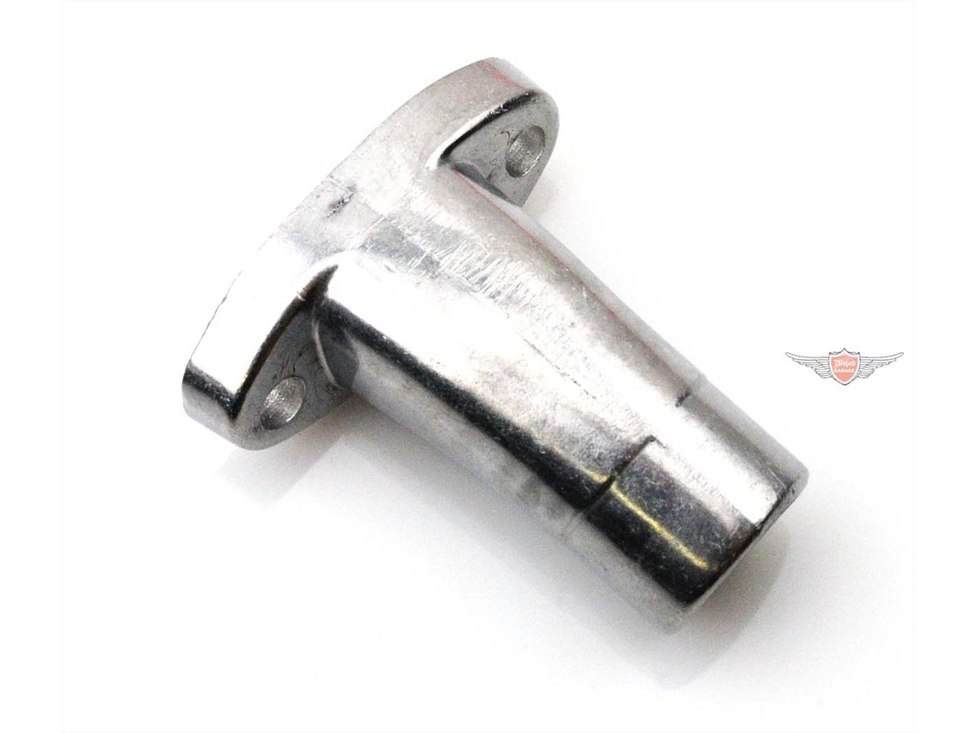 Diverse / Import Sací příruba hliníková, připojení karburátoru 26 mm, vnitřní průměr 20 mm, rozteč děr 45 mm, pro Zündapp, CS, CX, Hai, ZD, GTS, C 50 Sport MG00006122