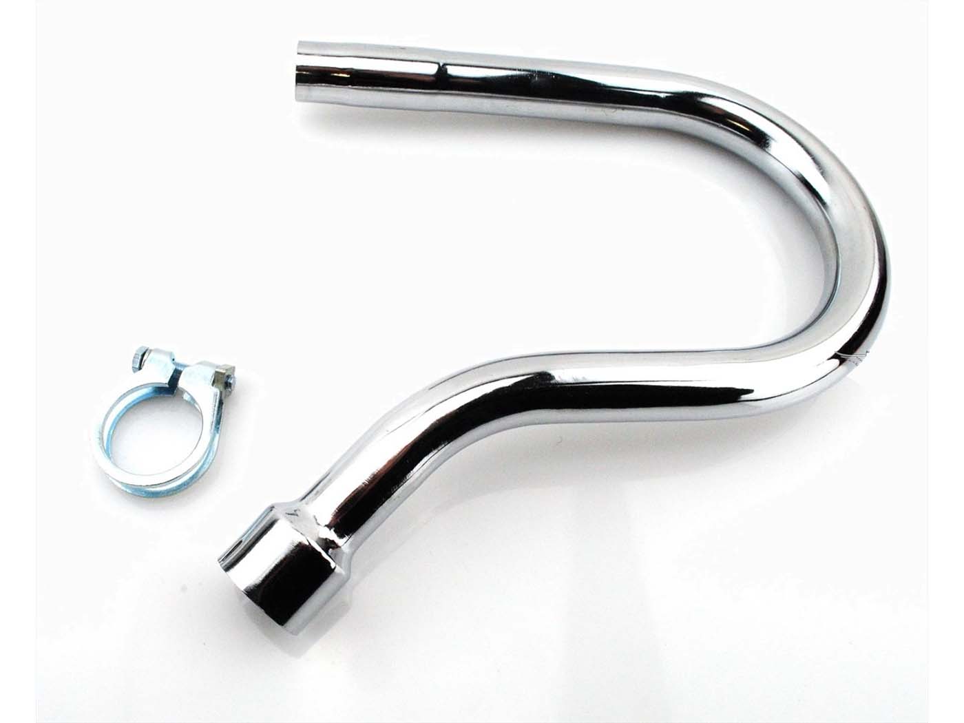 Diverse / Import Chromovaná výfuková příruba, 32mm připojení na válec, 25.60mm připojení výfuku, pro Zündapp, R 50 MG00001120