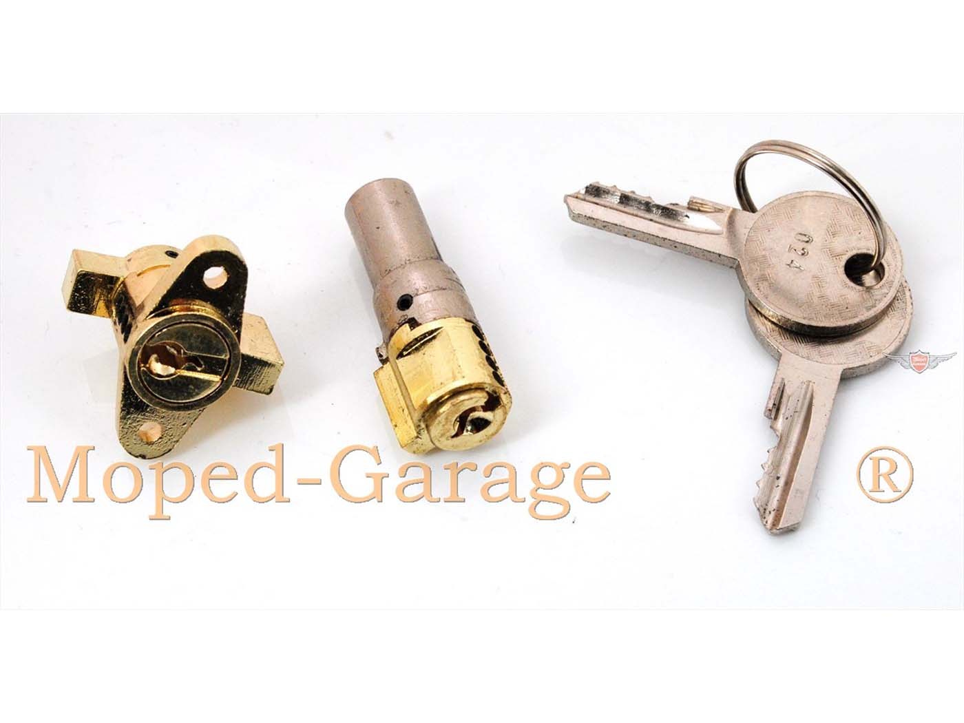 Diverse / Import Sada zámku, průměr montážního otvoru 12,5 mm, uzamykací čep 10 mm, délka 37 mm, pro Kreidler, Florett K 54 MG00002356