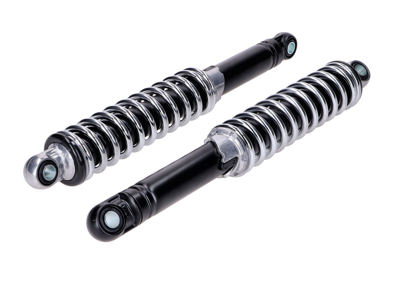 Diverse / Import Sada tlumičů 320 mm nastavitelné černá/stříbrná 10 mm/8 mm pro Zündapp, Kreidler, Hercules, Puch, moped, mokick, moped MG00002528