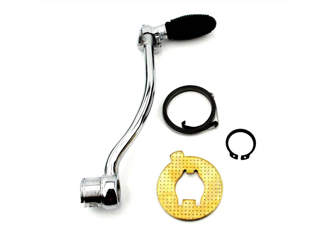 Diverse / Import Chromovaná nakopávačka se zajišťovací podložkou, pružinou a pojistným kroužkem pro Zündapp GTS 50 Typ 529, C Sport Super 441, CS 50, CX Hai, KS MG00006211