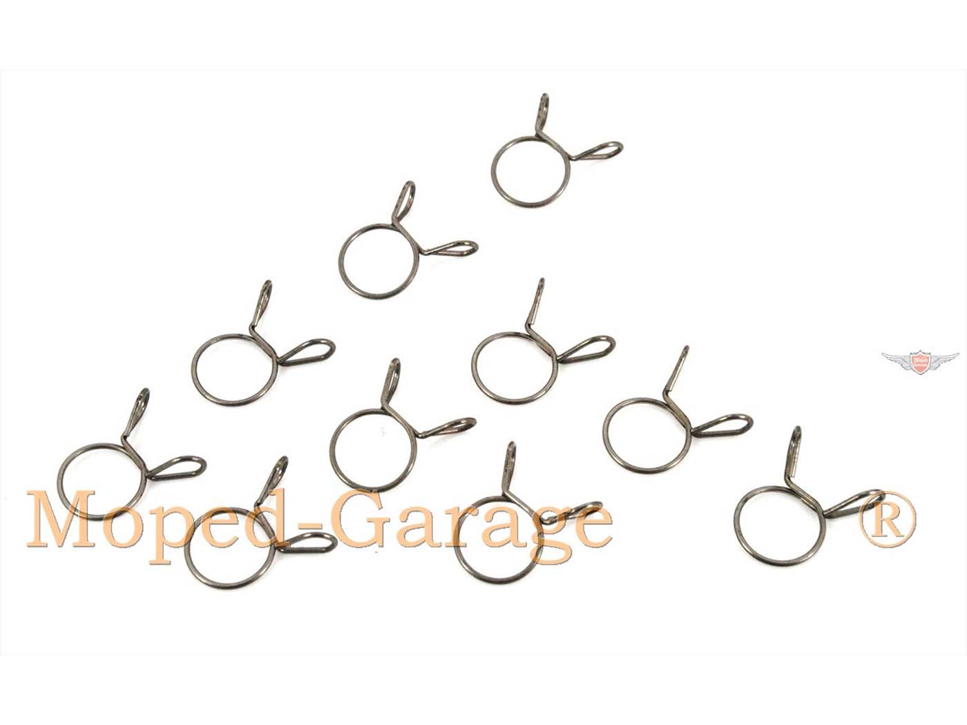 Diverse / Import Svorka palivové hadice 10 mm, balení 10 ks, pro moped, moped, mokick, skútr MG00071240