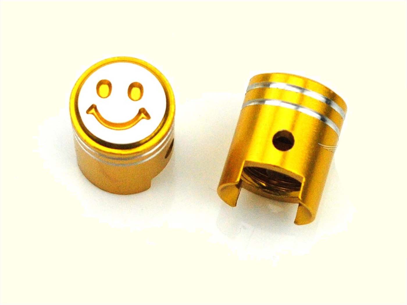 Diverse / Import Hliníkové zlatě eloxované krytky ventilků pro Moped, Moped, Mokick MG00002845