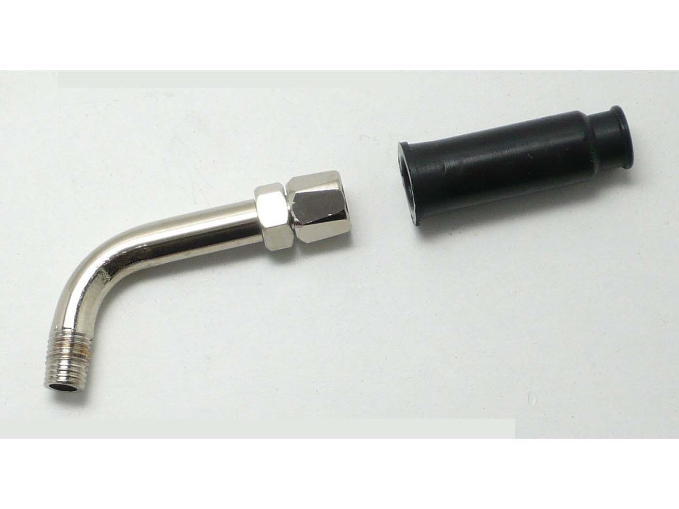 Diverse / Import 40° Kovová odkláněcí trubka s gumovou krytkou pro Del Orto, model karburátoru MG00008227