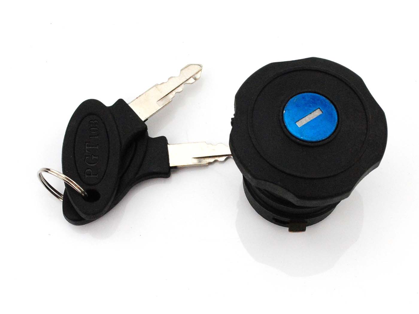 Diverse / Import Uzamykatelné víčko nádrže černé 37 mm se 2 klíči pro Peugeot 101, 102, 103, 104, MBK Mobylette MG00071496