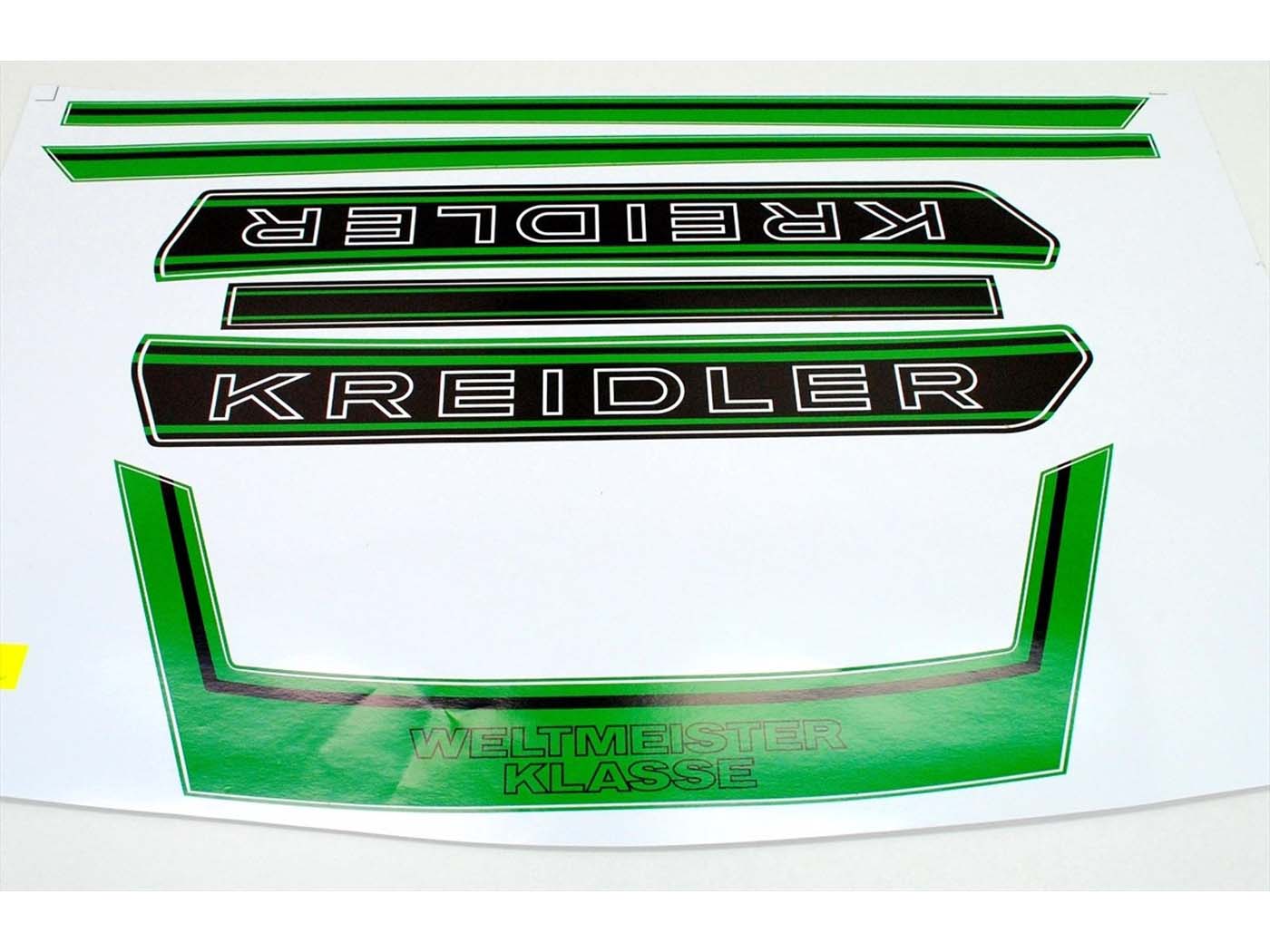Diverse / Import Sada samolepek na zadní část, nádrž a sedlo, v barvě World Champion Green, pro Kreidler Florett RS RMC K54 MG00083195